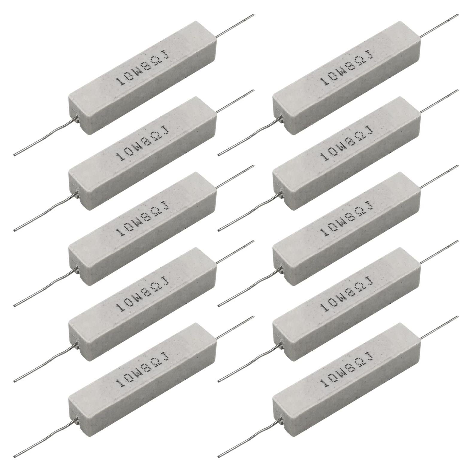 Resistores de Cemento 10 PCS 10W 8 Ohm Dimlove - Alta Potencia