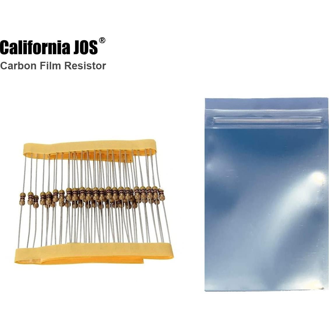 Resistor de Película de Carbono 470 Ohm 1/2W 5% Tolerancia - 10 PCS