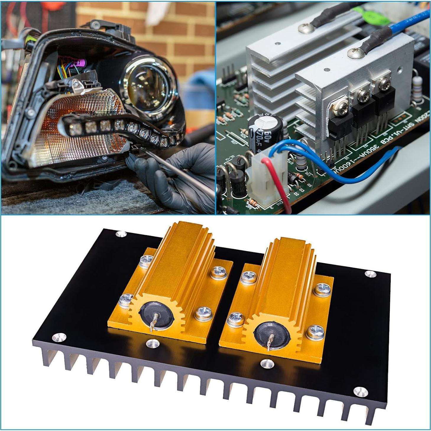 Resistor de Potencia 100W 0.1 Ohm Aluminio PATIKIL - Paquete de 2