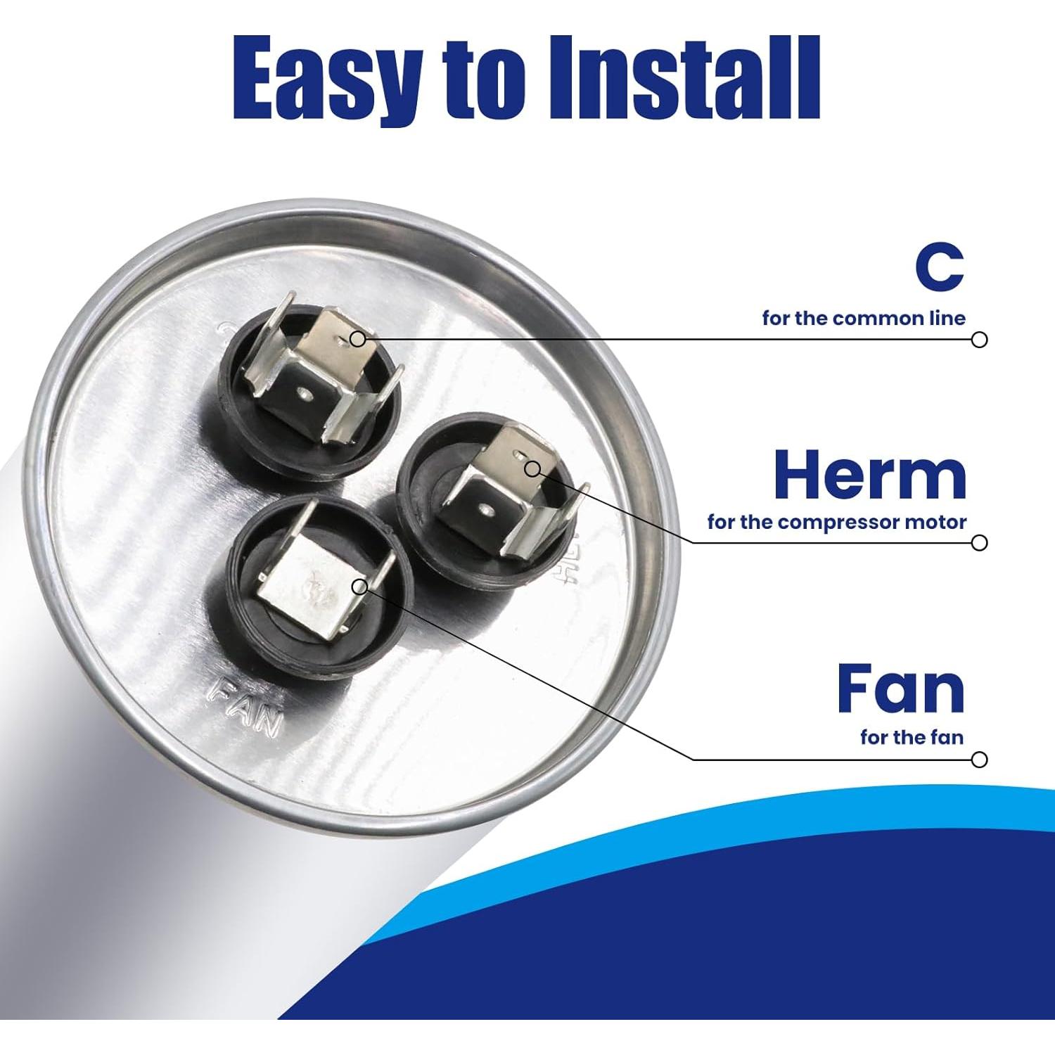 Capacitor de Arranque Doble SUREPHON 45+10uF 370V CBB65B