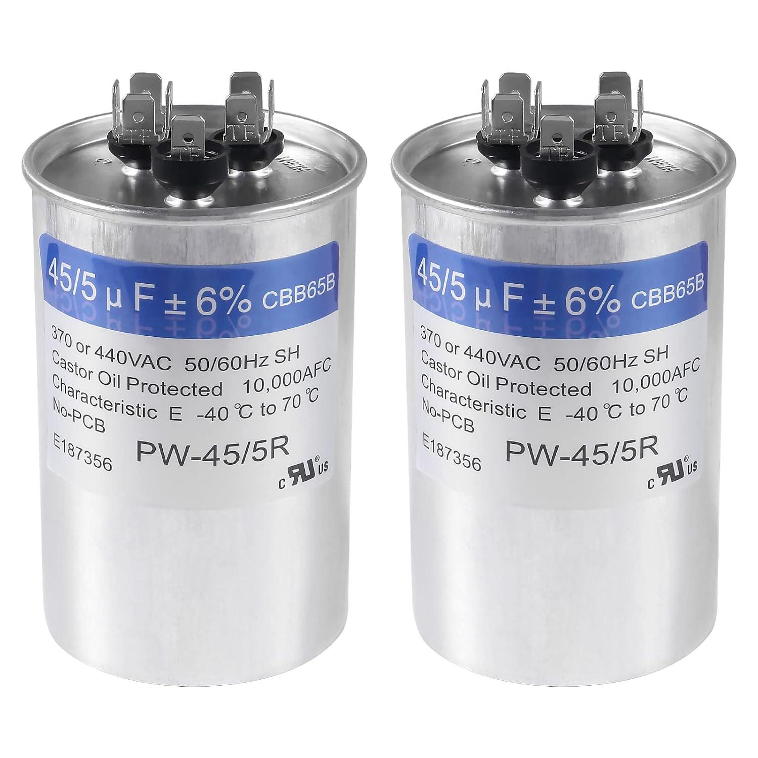 Paquete de 2 Capacitores de Arranque 45+5uF CBB65 UMLIFE