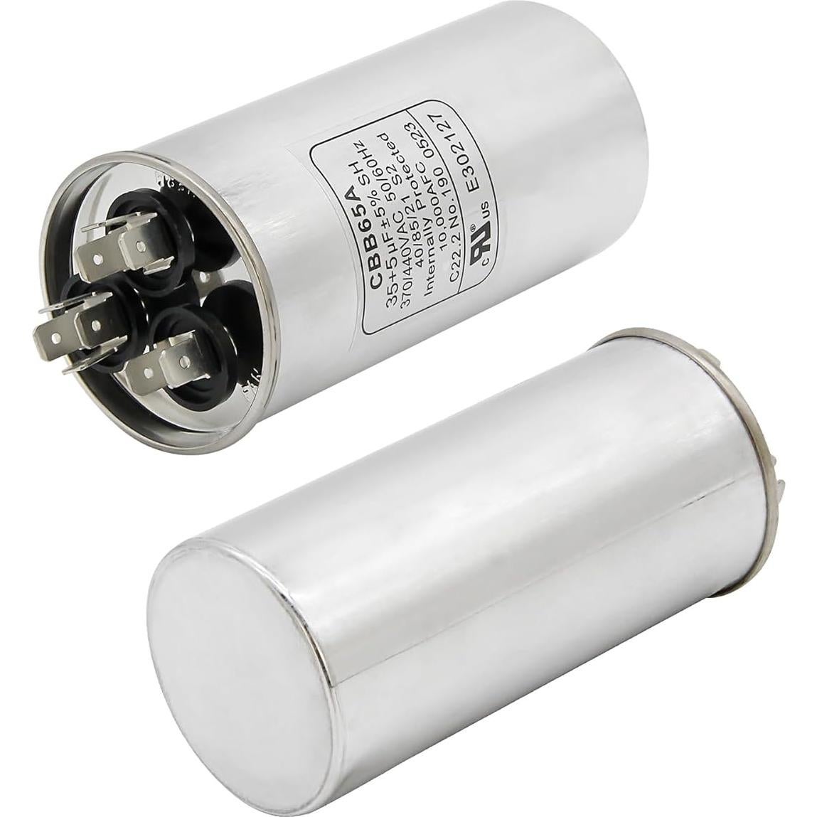 2 Capacitores de Arranque Doble CBB65B 35+5 MFD 370/440V