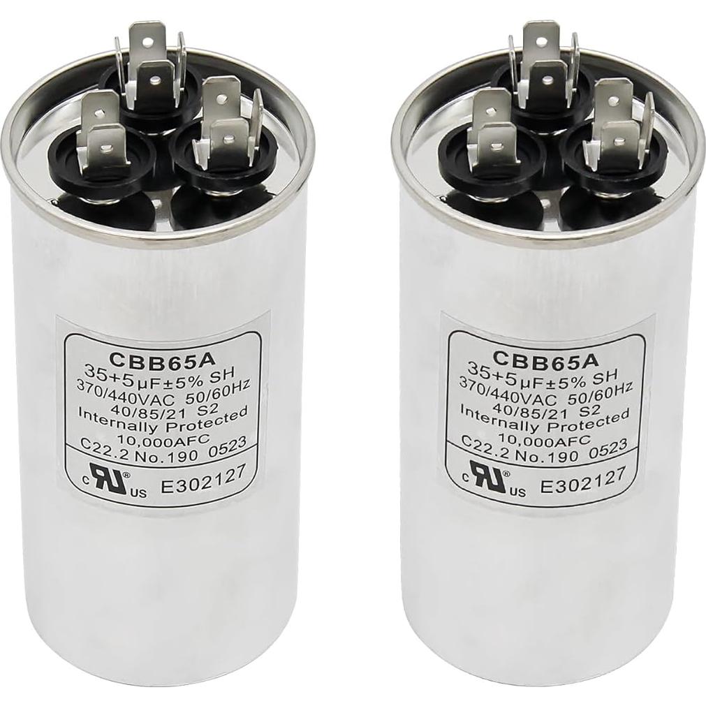 2 Capacitores de Arranque Doble CBB65B 35+5 MFD 370/440V