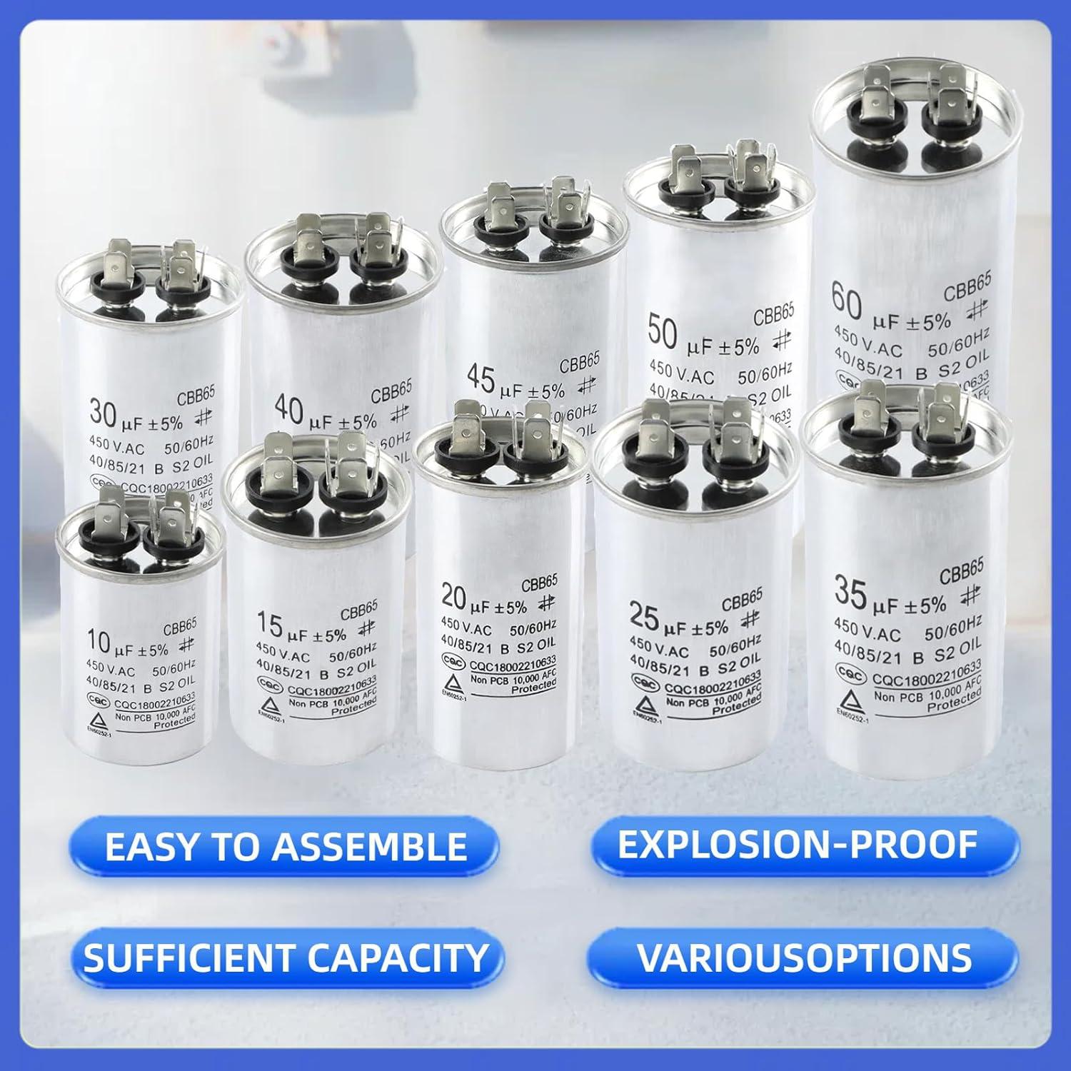Capacitor CBB65 15uF ±5% 450V para Aire Acondicionado