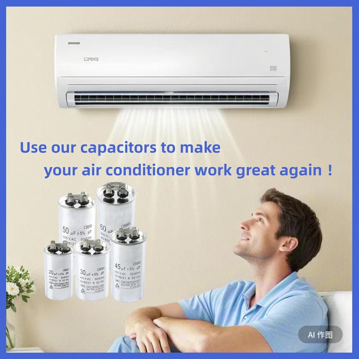 Capacitor CBB65 15uF ±5% 450V para Aire Acondicionado