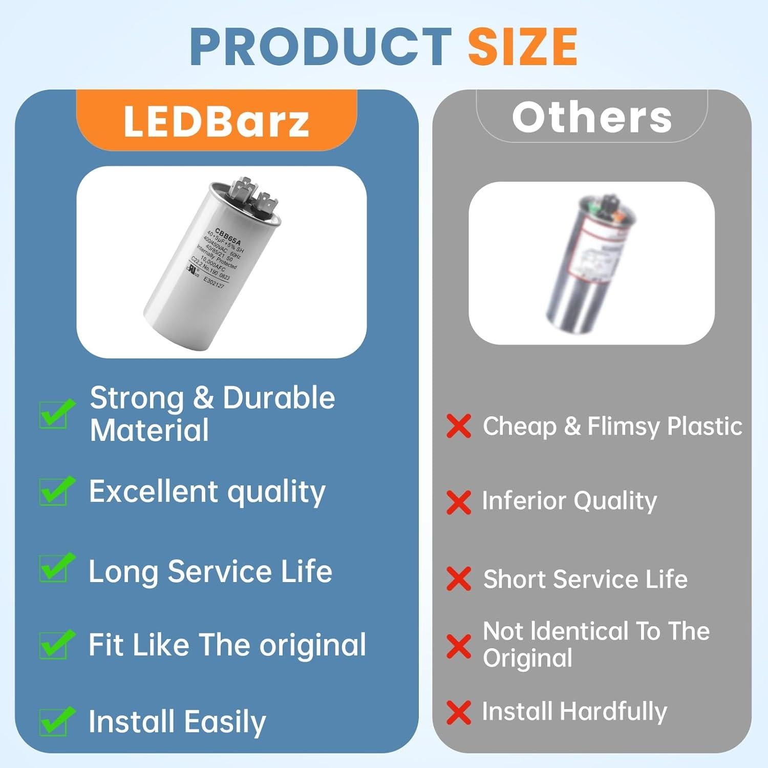 Capacitor de Arranque Doble 40+5 uF Trane CPT00668 440 VAC