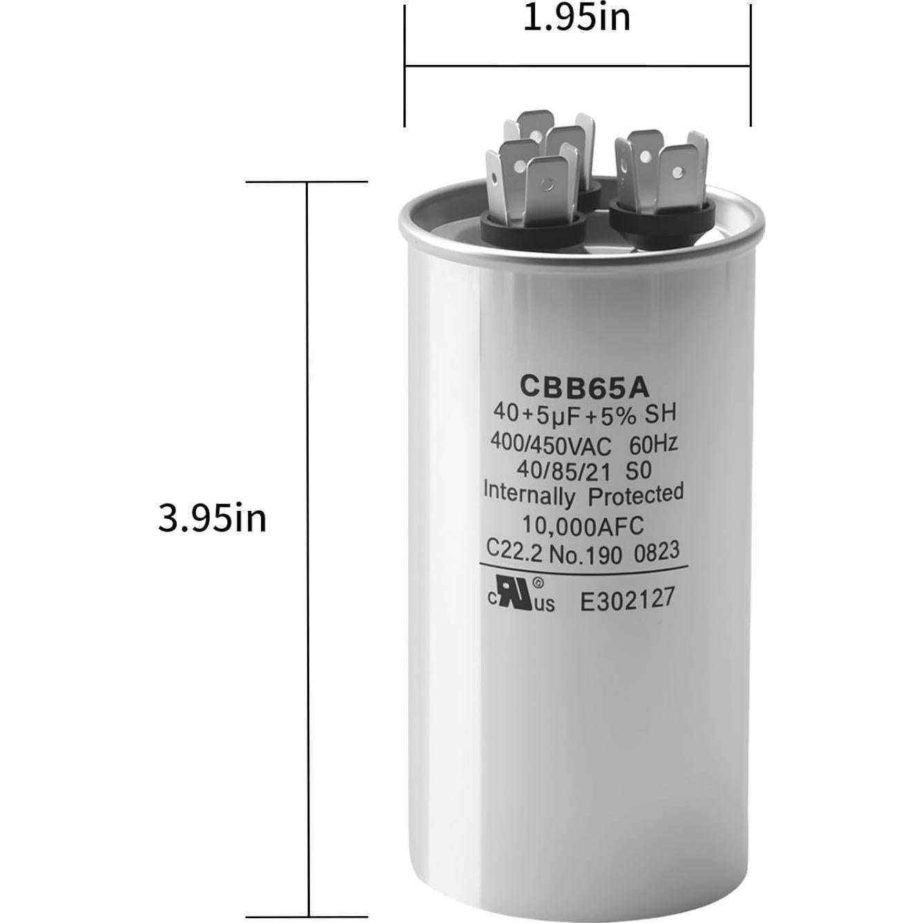 Capacitor de Arranque Doble 40+5 uF Trane CPT00668 440 VAC