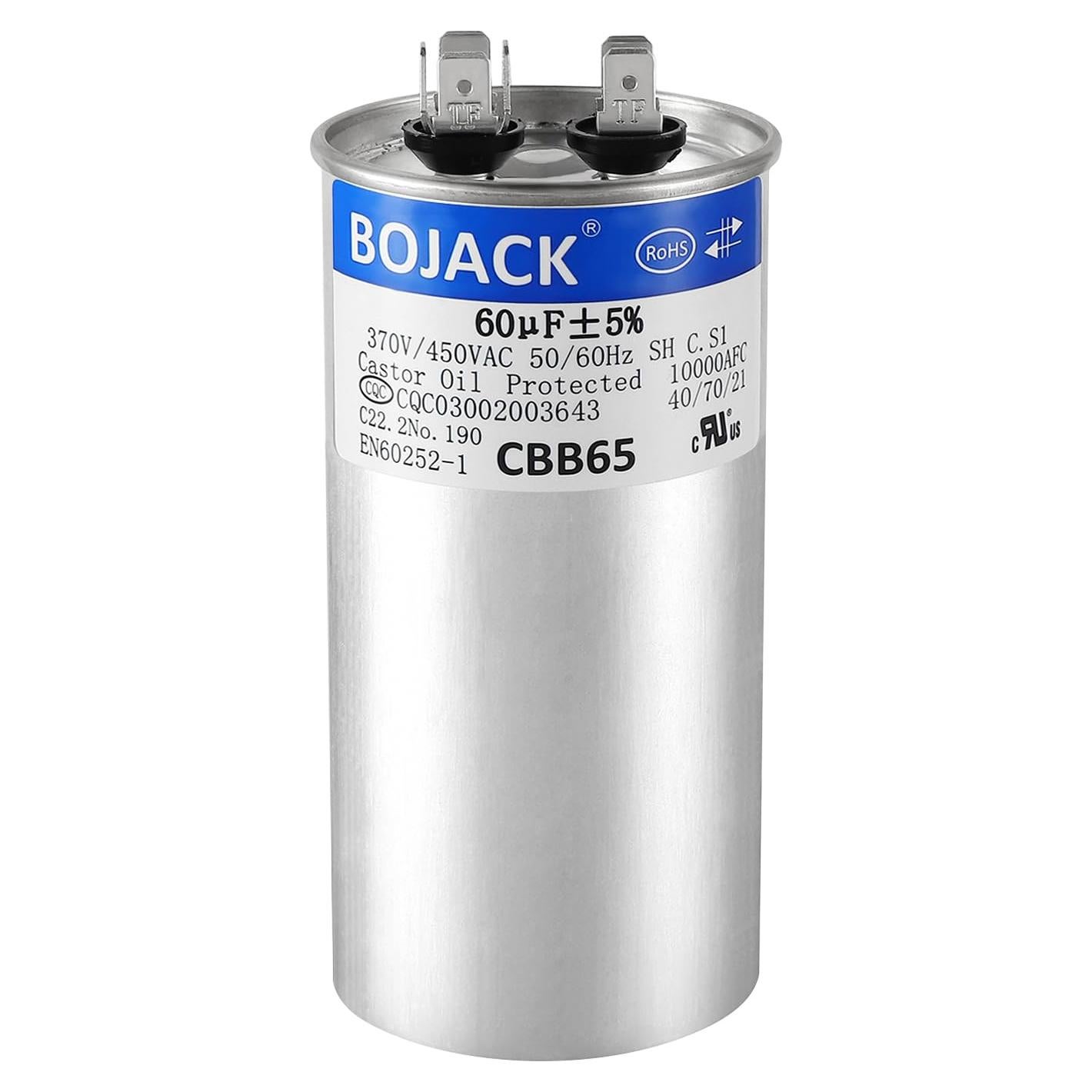 Capacitor Redondo de Arranque BOJACK 60 uF 370/450V CBB65