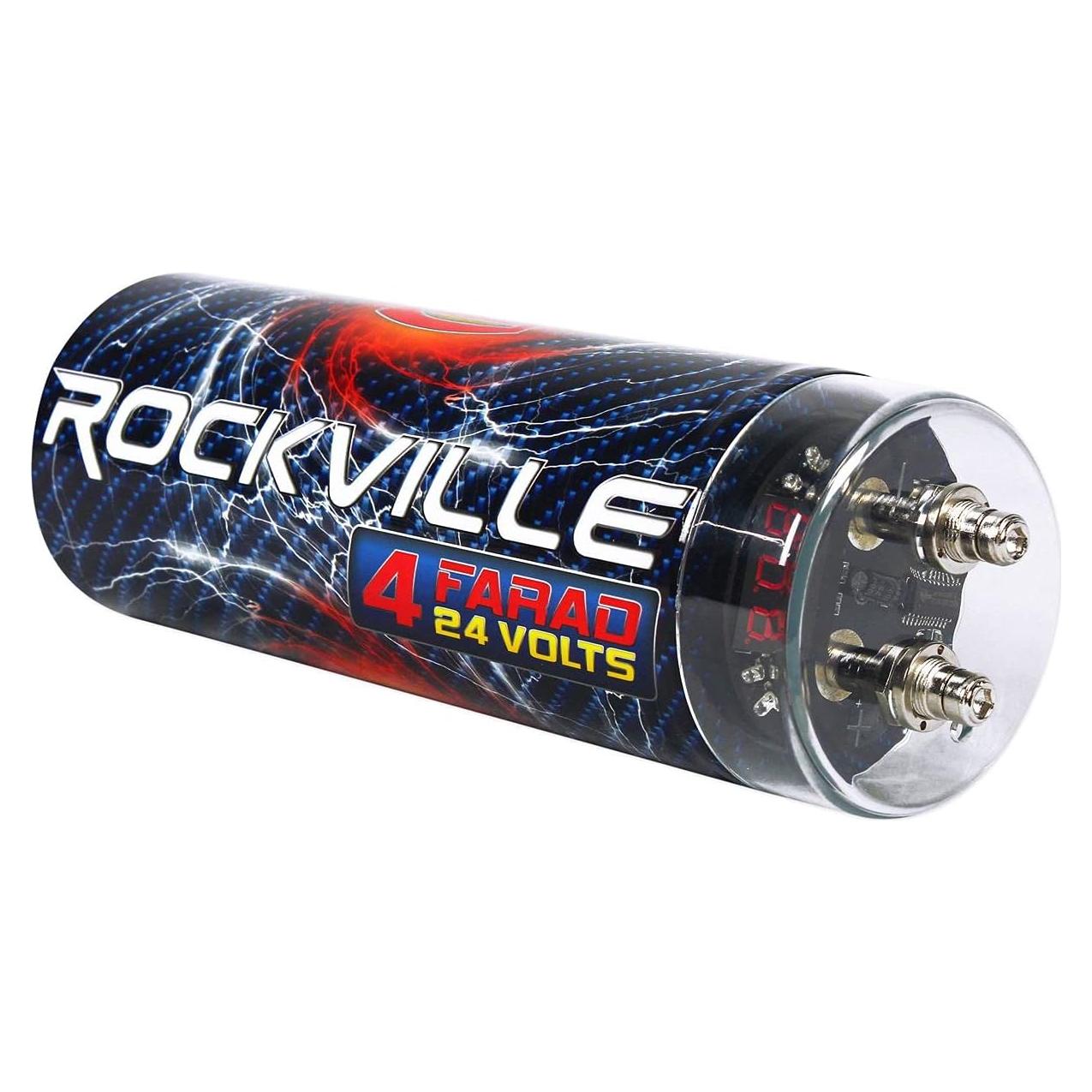 Capacitor Digital Rockville RXC4D 4 Farad para Automóvil