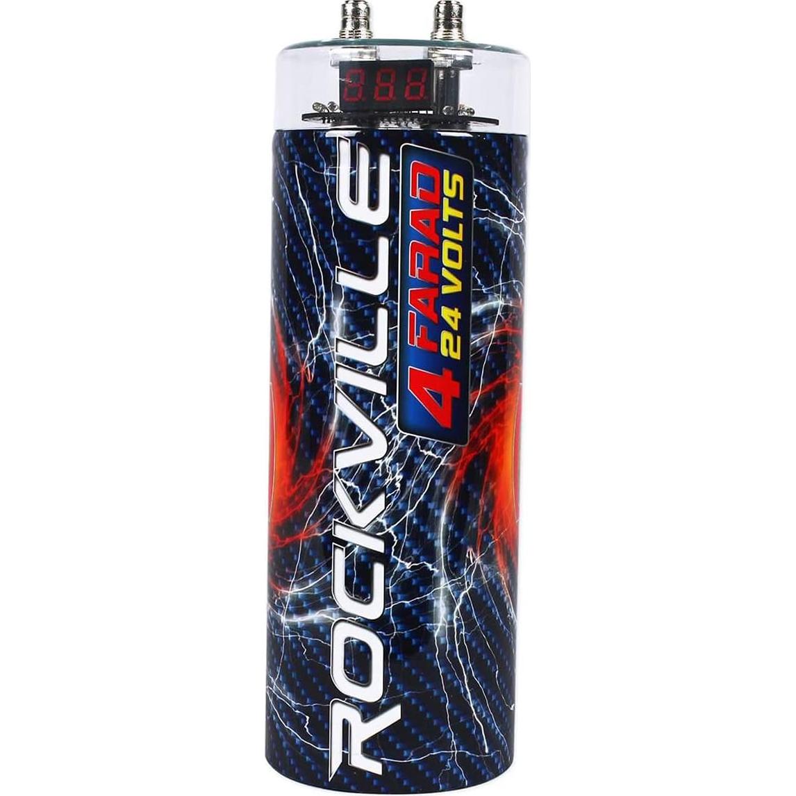 Capacitor Digital Rockville RXC4D 4 Farad para Automóvil