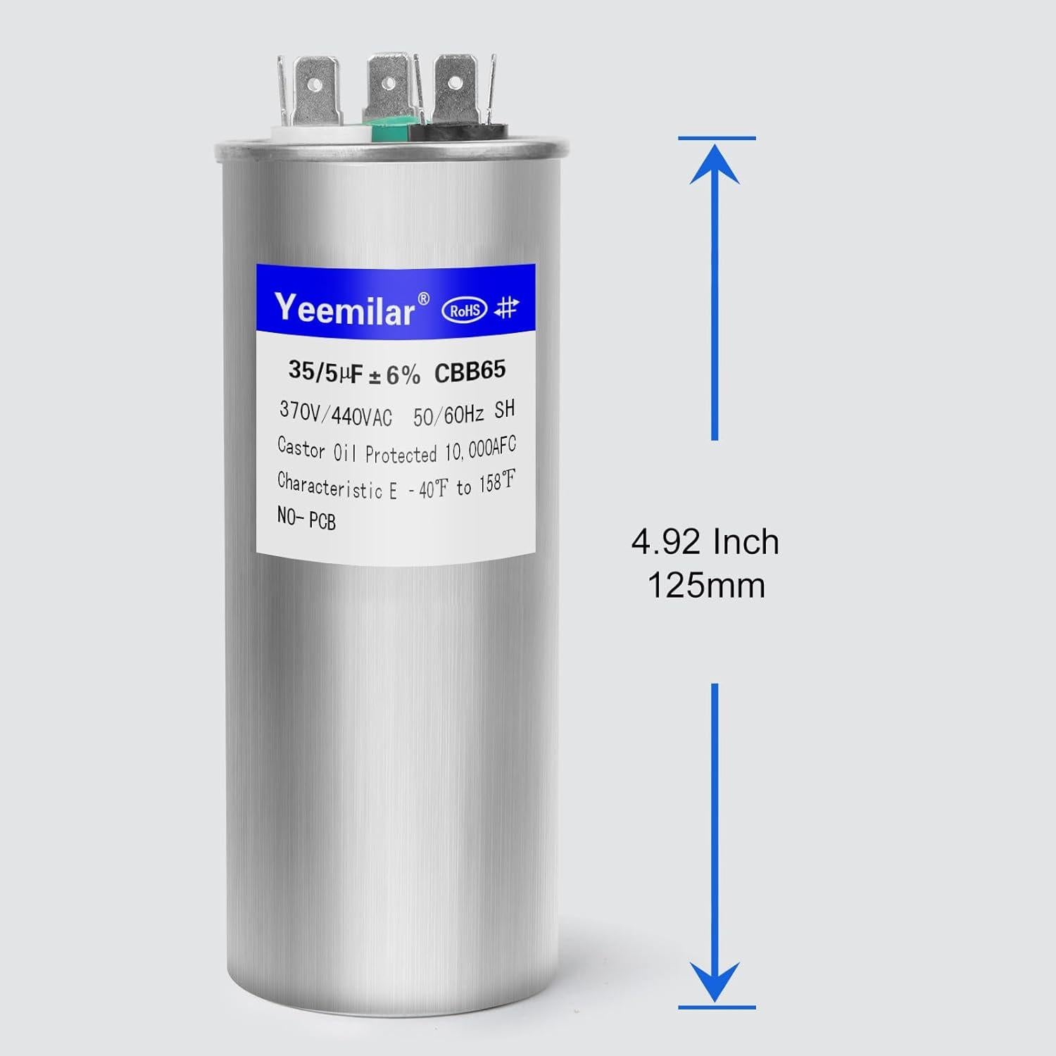 Capacitor CBB65 35+5uF 370V/440V Doble Función 50mm