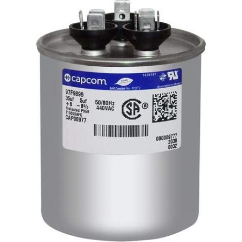 Capacitor Redondo GE Reemplazo OEM 35+5 uf 440 Volt