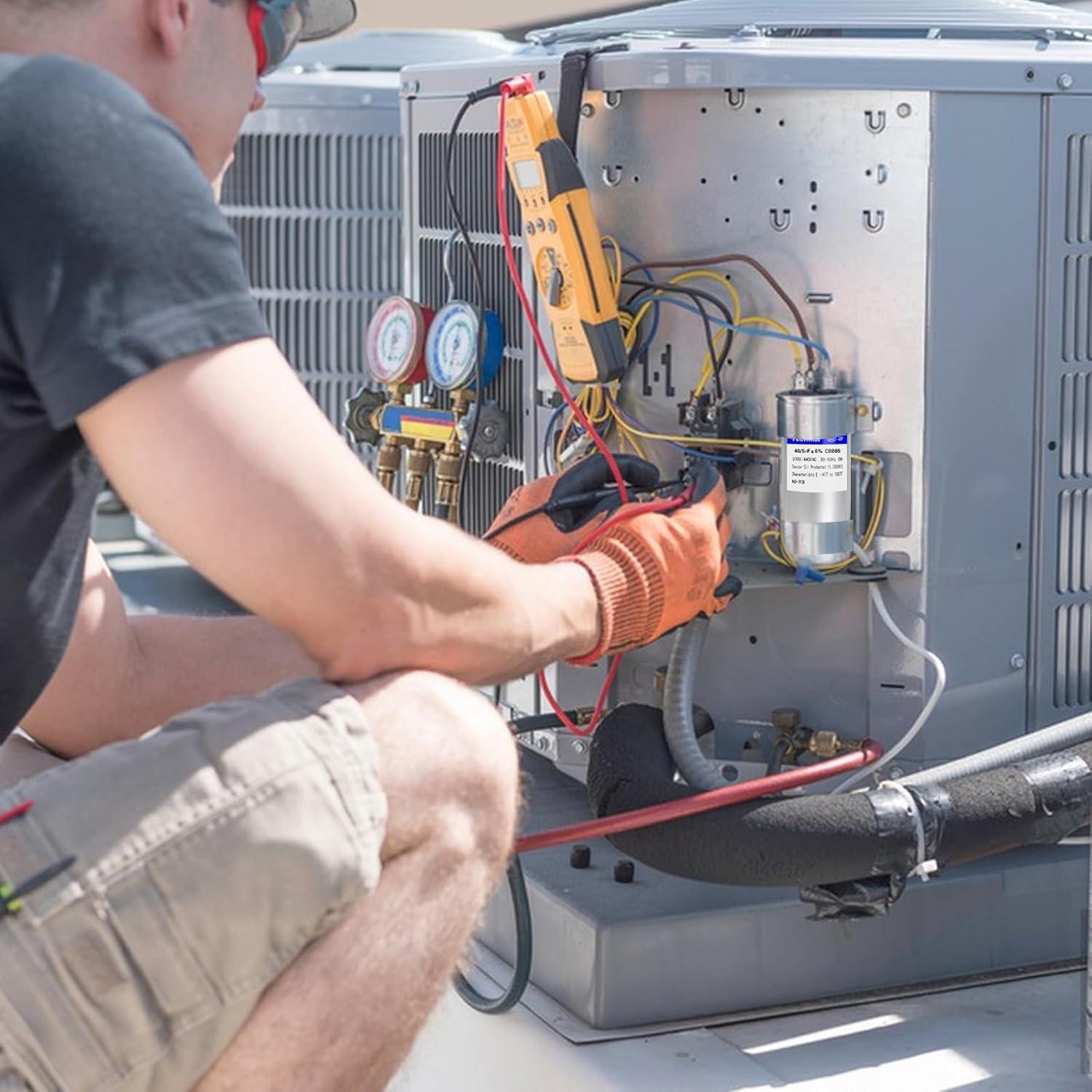 Capacitor CBB65 40+5uF 370V/440V Doble Función HVAC