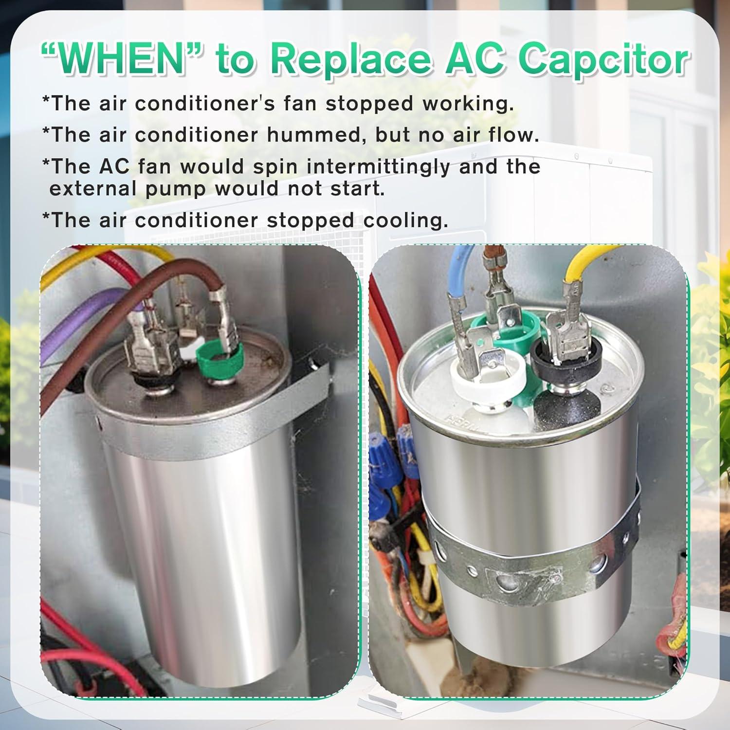 Capacitor CBB65 70+10 uF 370/440V Fiada para Motor de AC