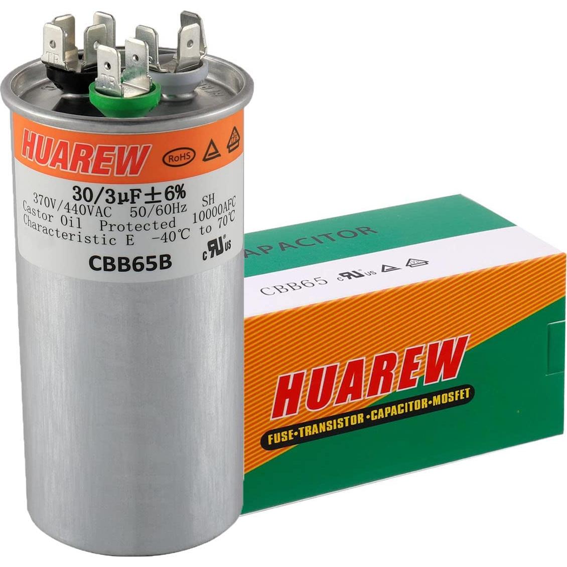 Capacitor CBB65B HUAREW 30+3 uF 370/440V para Aire Acondicionado