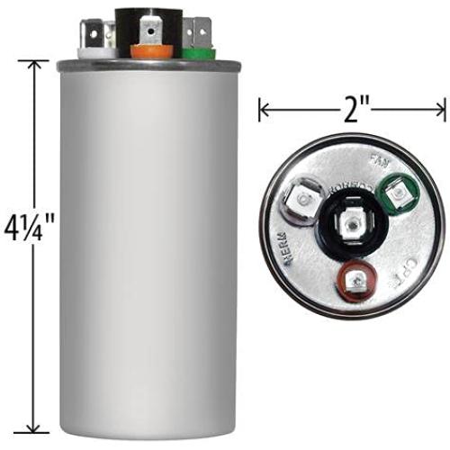 Capacitor Dual Universal AmRad 35+5 uf 370/440 VAC