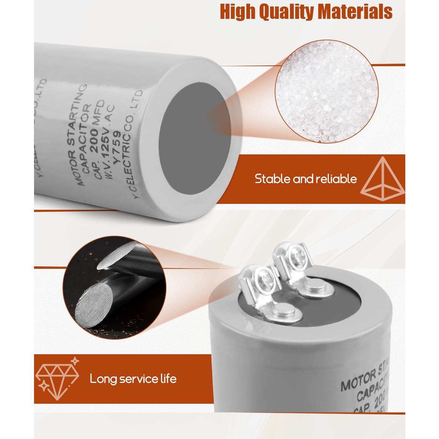 Condensador de Arranque 200uF 125VAC Taillyg - Estable y Eficiente