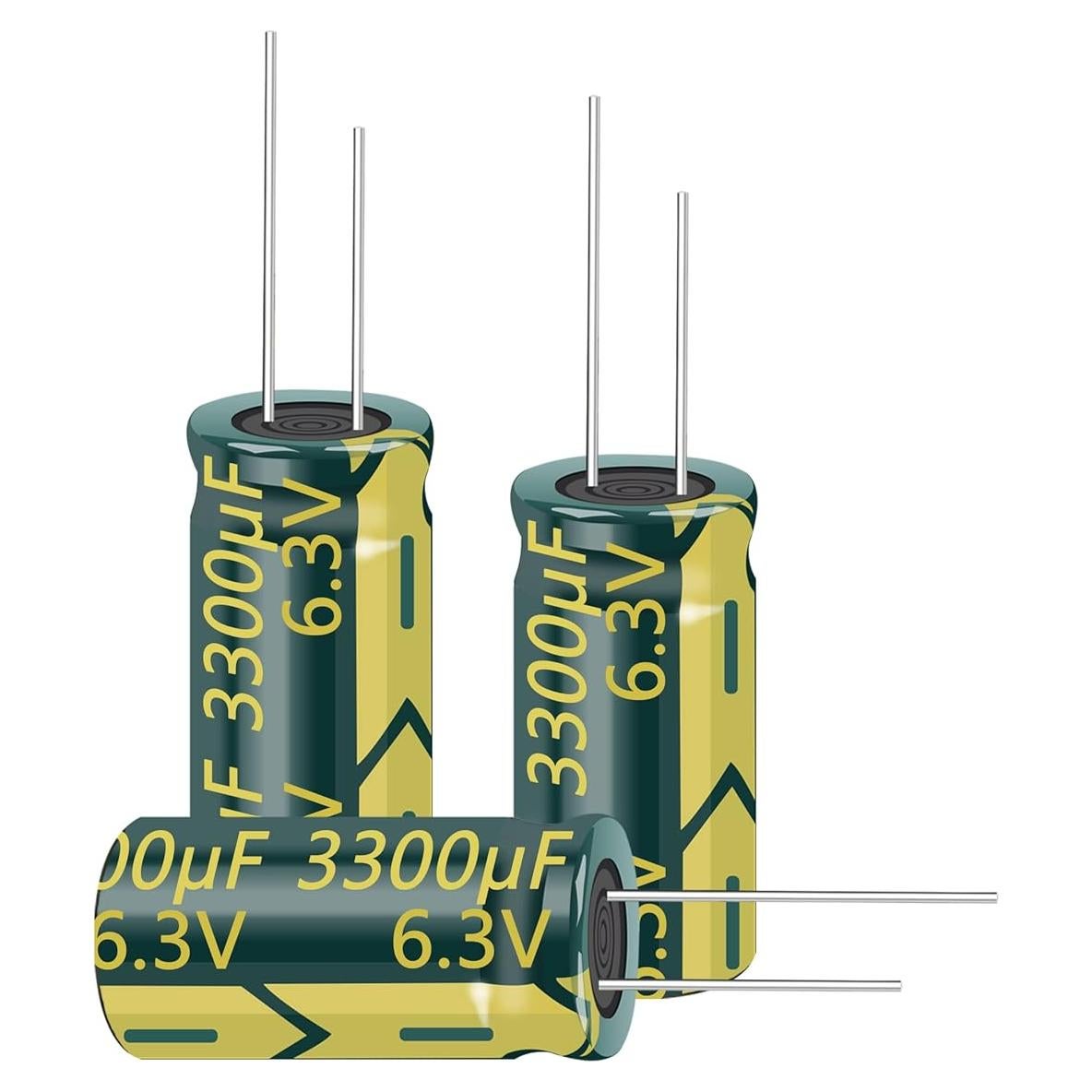 20 Capacitores Electrolíticos Cermant 3300uF 6.3V 10x20mm