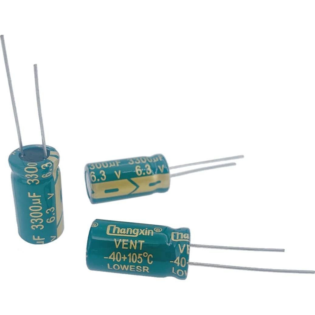 20 Capacitores Electrolíticos Cermant 3300uF 6.3V 10x20mm