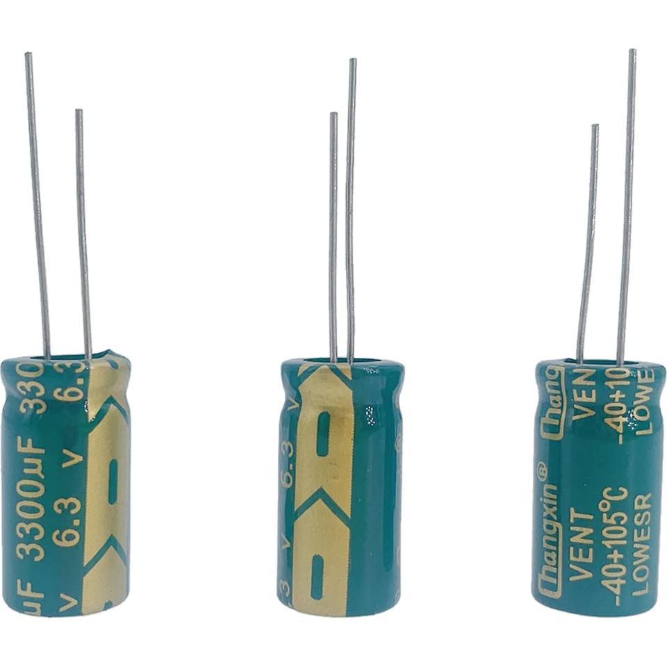 20 Capacitores Electrolíticos Cermant 3300uF 6.3V 10x20mm