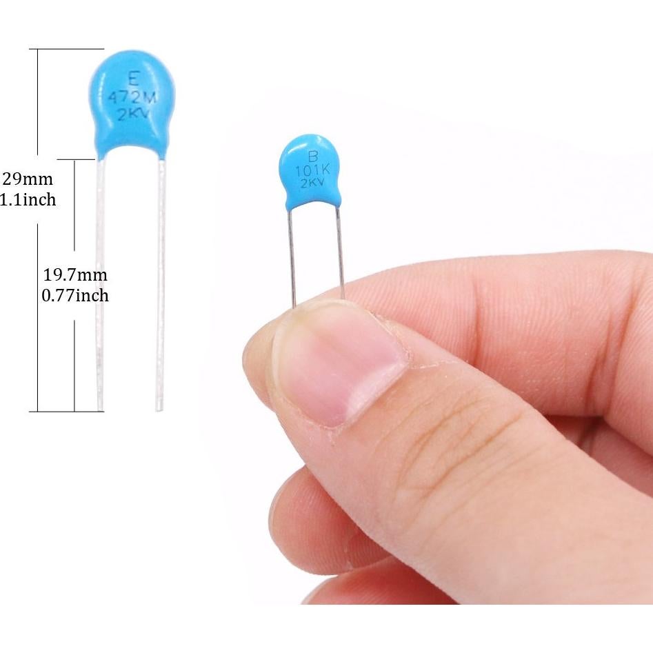 Kit de Capacitores Cerámicos Hilitchi 150 Piezas 2KV 100pF-10000pF