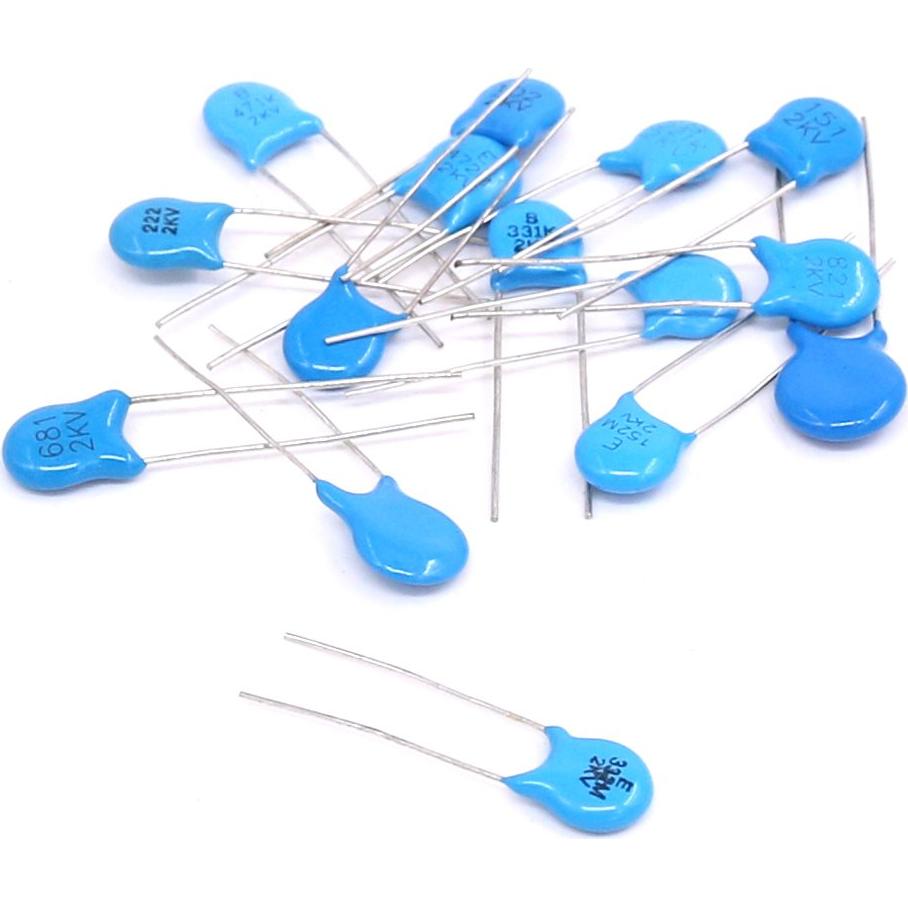 Kit de Capacitores Cerámicos Hilitchi 150 Piezas 2KV 100pF-10000pF