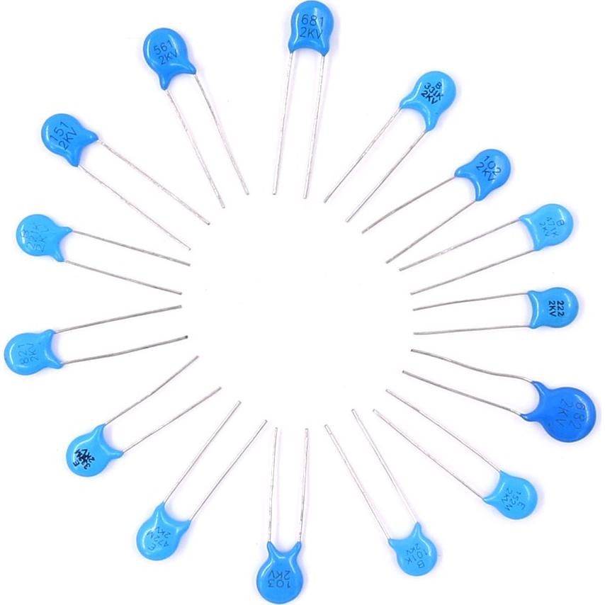 Kit de Capacitores Cerámicos Hilitchi 150 Piezas 2KV 100pF-10000pF