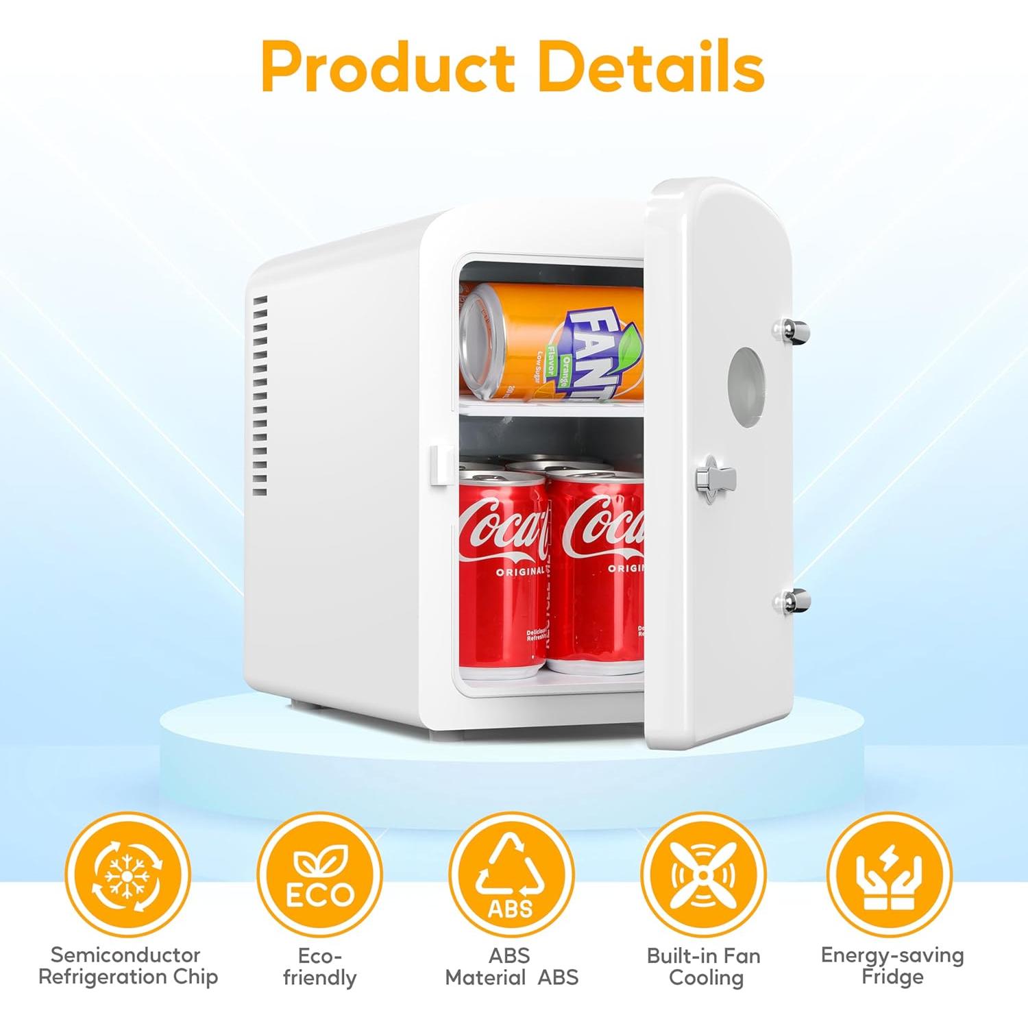 Refrigerador Mini Portátil HealSmart 6L Ecológico Blanco