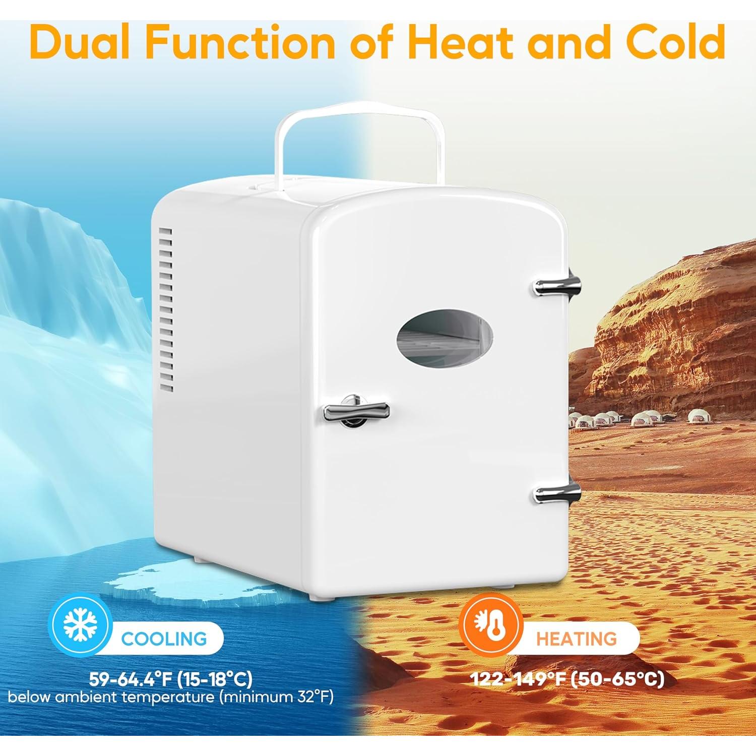 Refrigerador Mini Portátil HealSmart 6L Ecológico Blanco