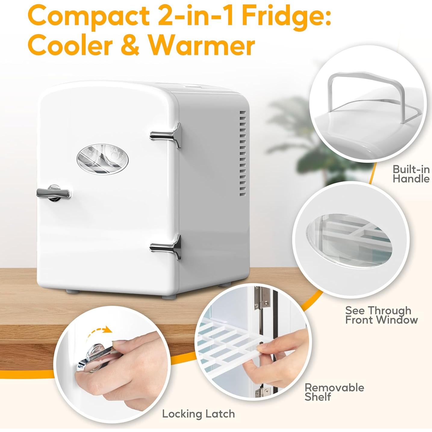 Refrigerador Mini Portátil HealSmart 6L Ecológico Blanco