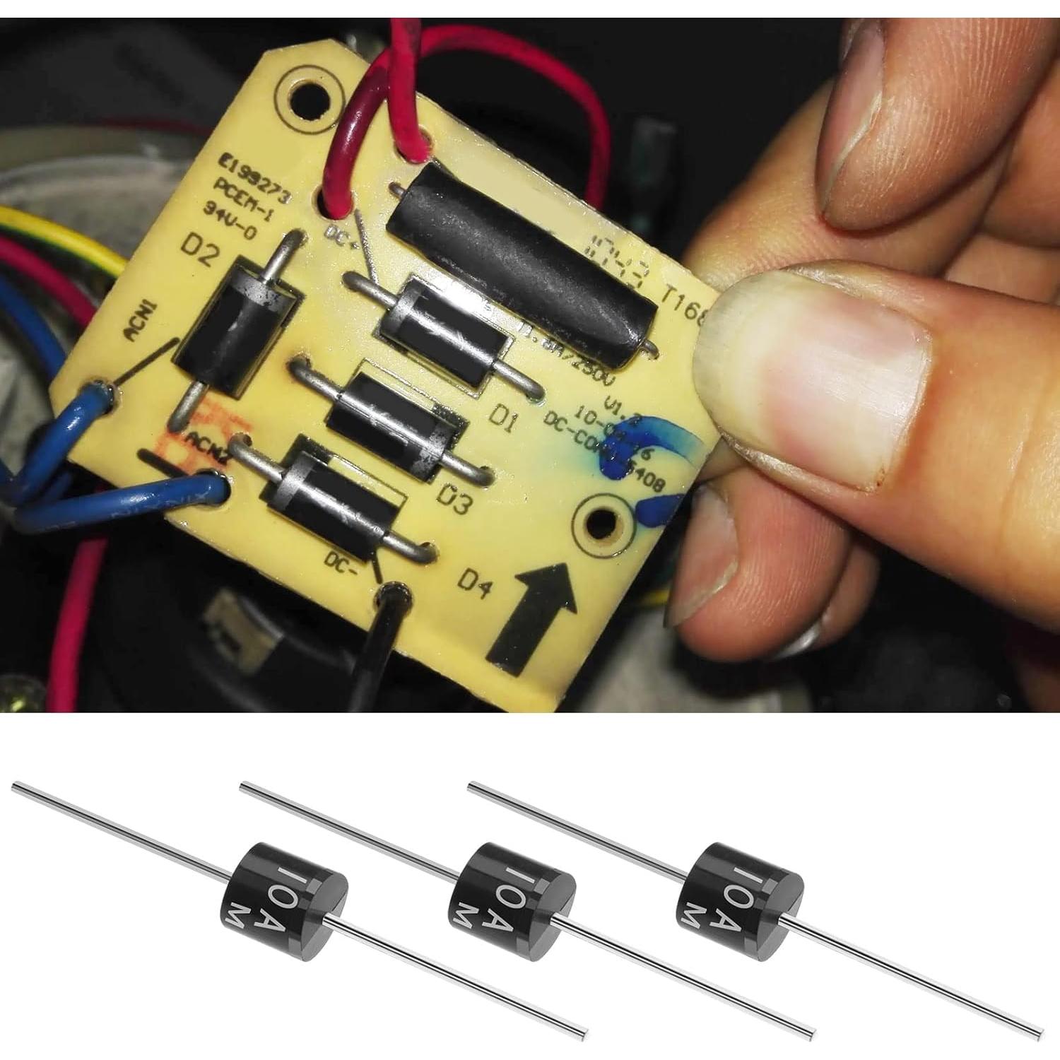 Diodo Rectificador 10A10 Ertzinla 25 Pcs 1000V Axial