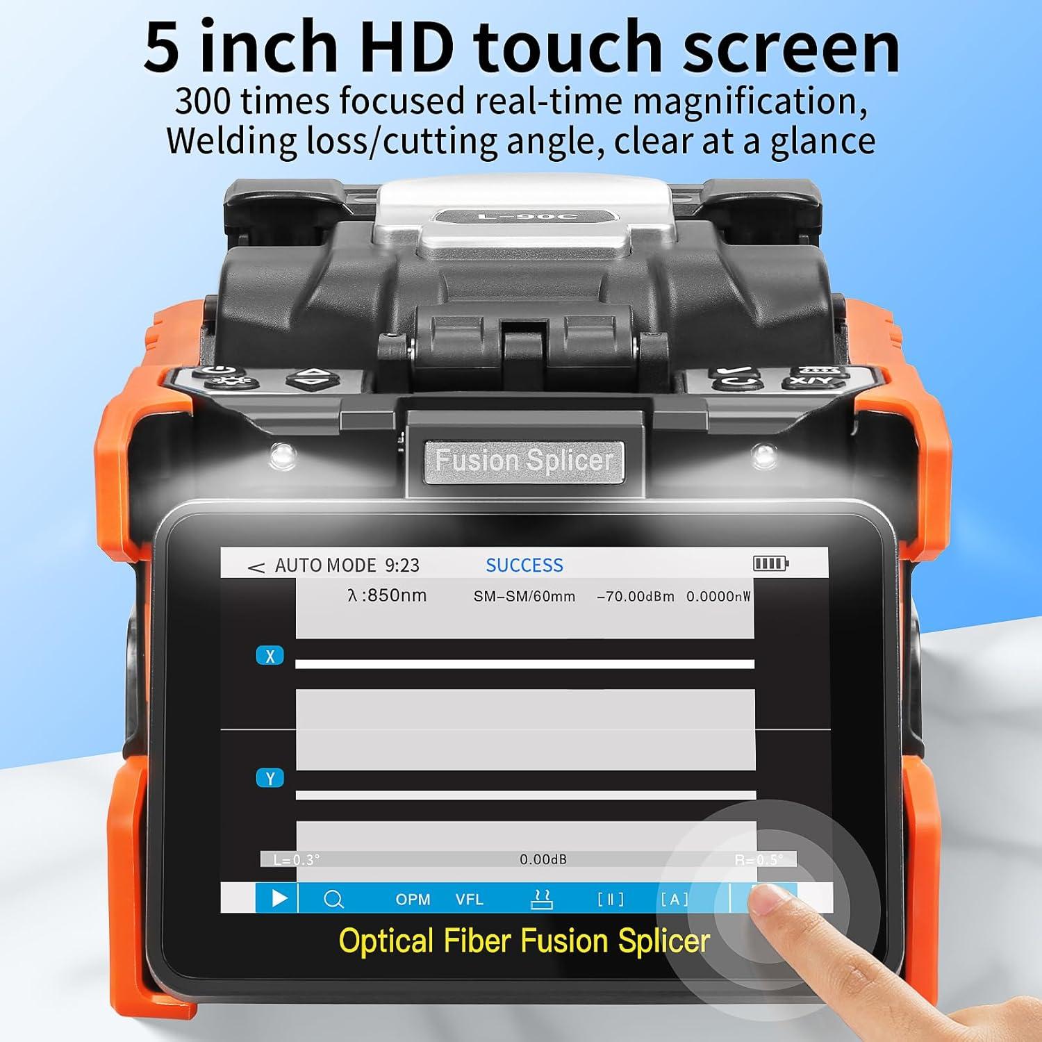 Empalmador de Fibra Óptica SAIVXIAN L-90C Pantalla Táctil 5"