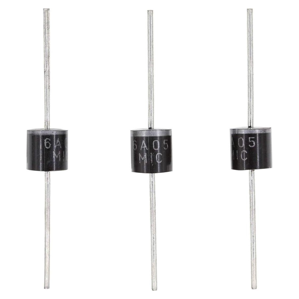 Diodo Rectificador 6A05 HUABAN 6A 50V - Paquete de 5 Piezas