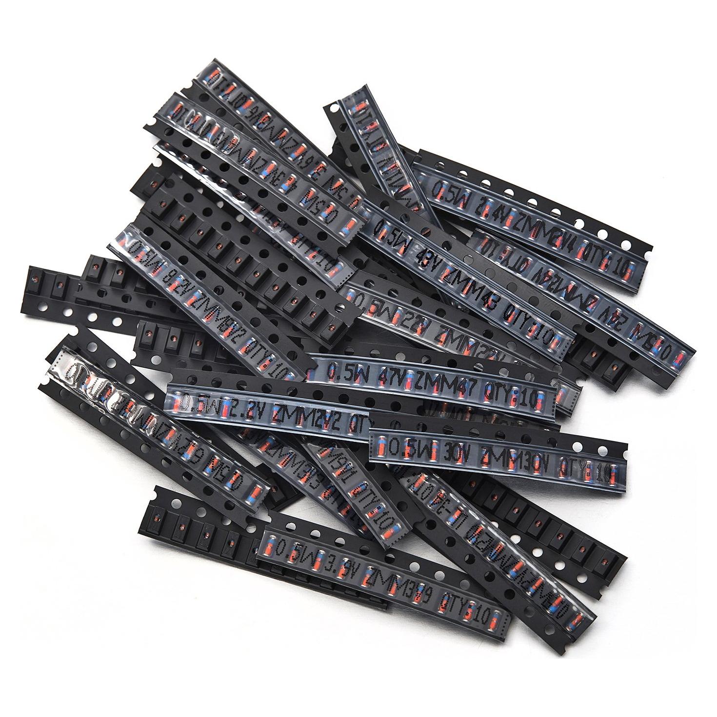 Kit Diodos Zener SMD 0.5W Chanzon 34 Valores 340 Piezas