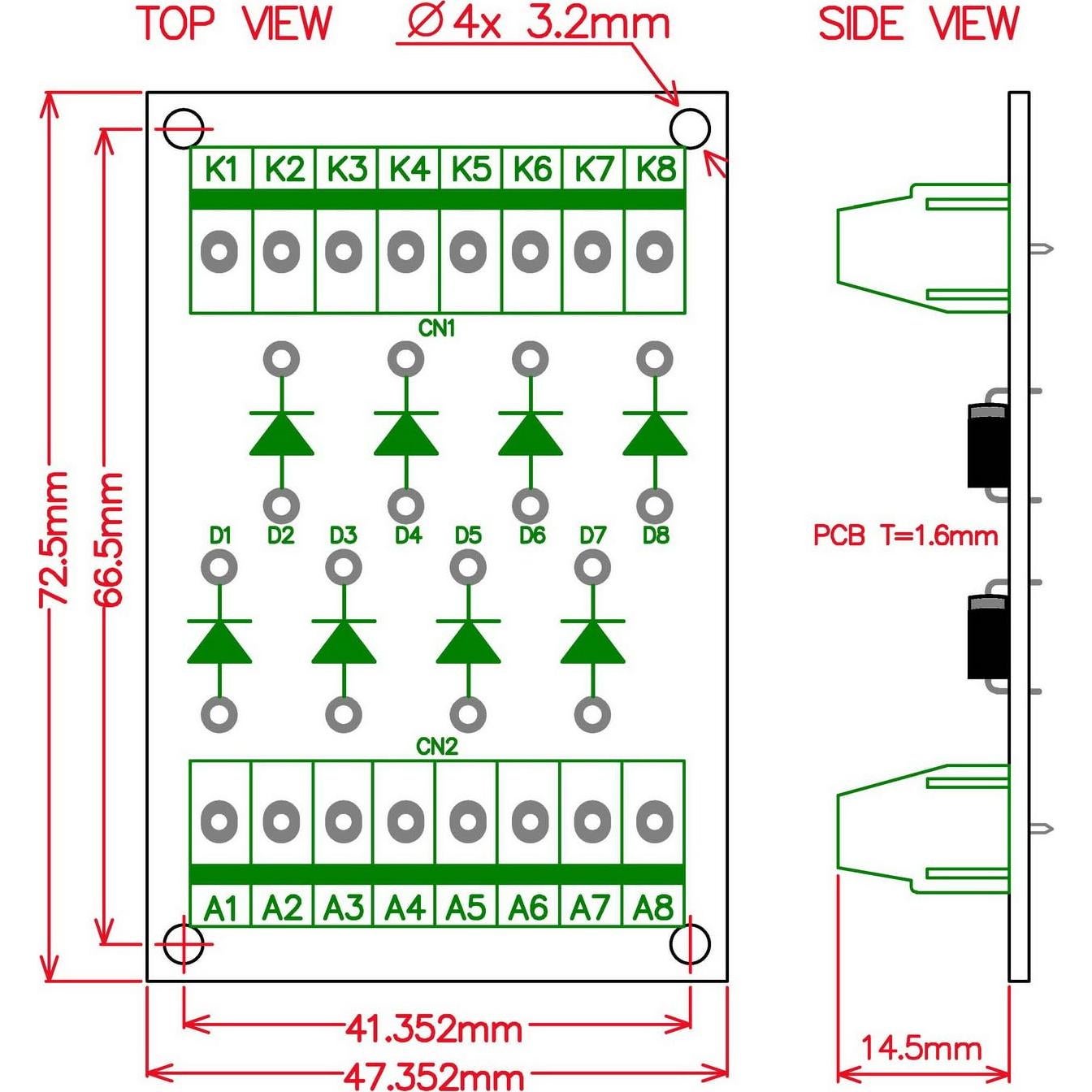 Módulo de Diodo Individual 6A10 Electronics-Salon 6A 1000V