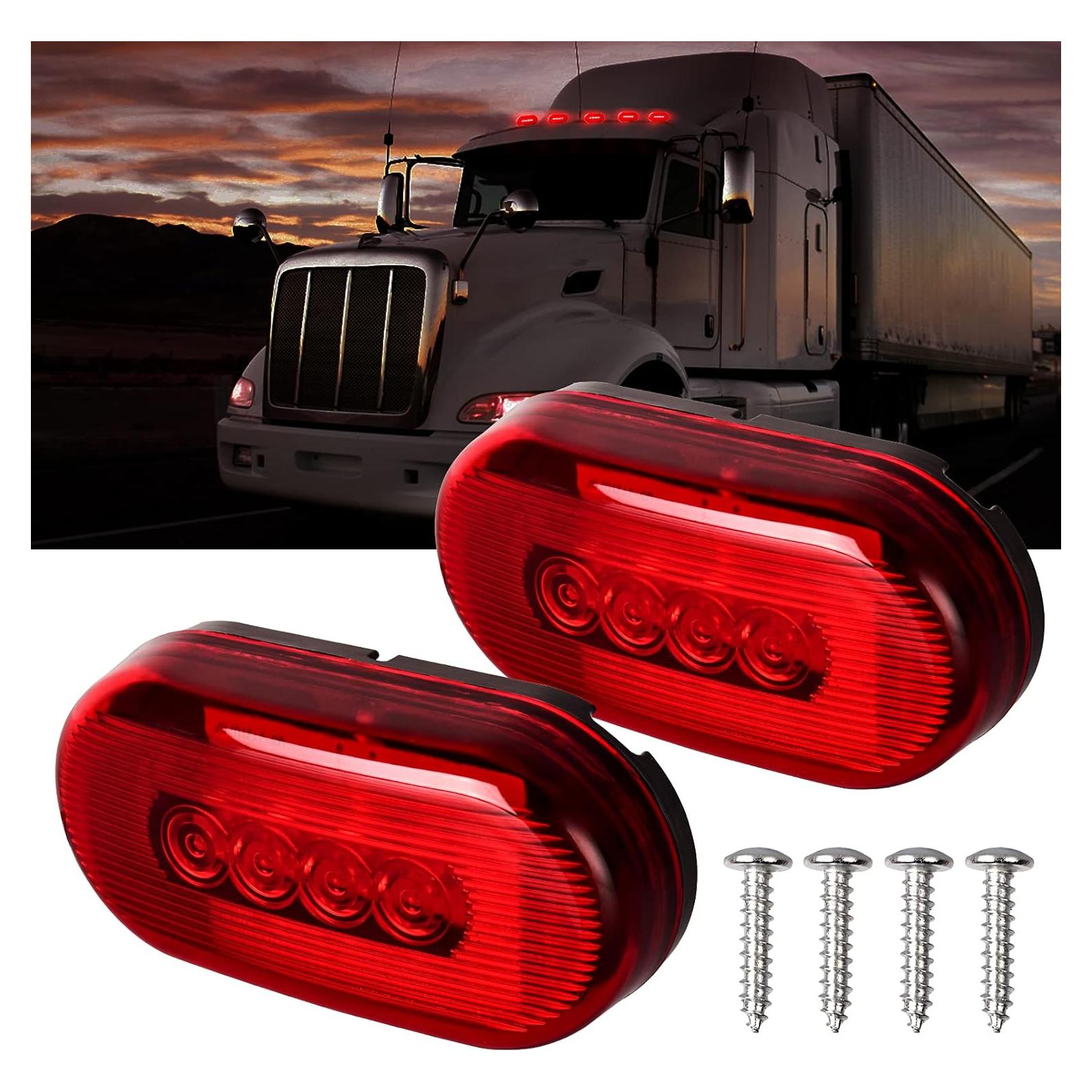 Luces de Marcador Lateral LED Nifeida 2 Pcs Rojo IP67