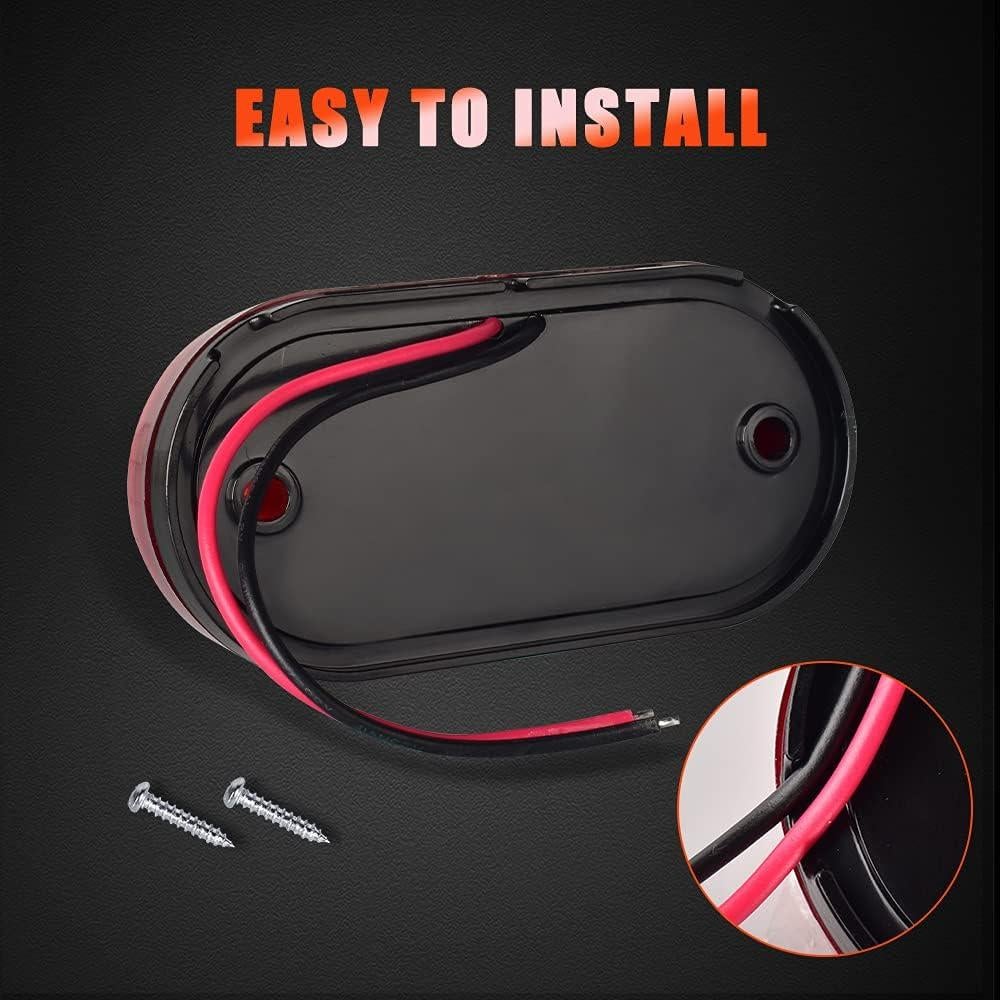 Luces de Marcador Lateral LED Nifeida 2 Pcs Rojo IP67