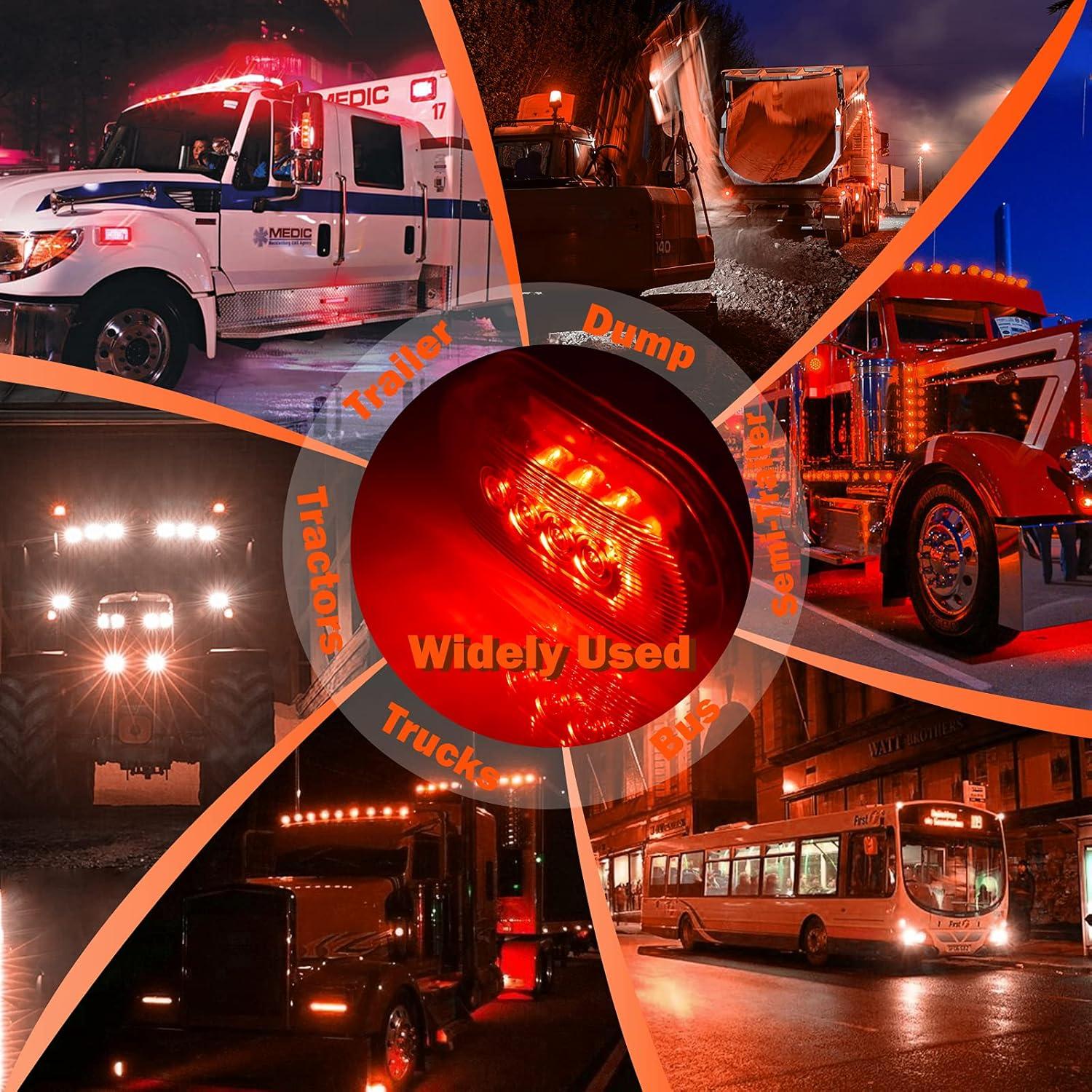 Luces de Marcador Lateral LED Nifeida 2 Pcs Rojo IP67