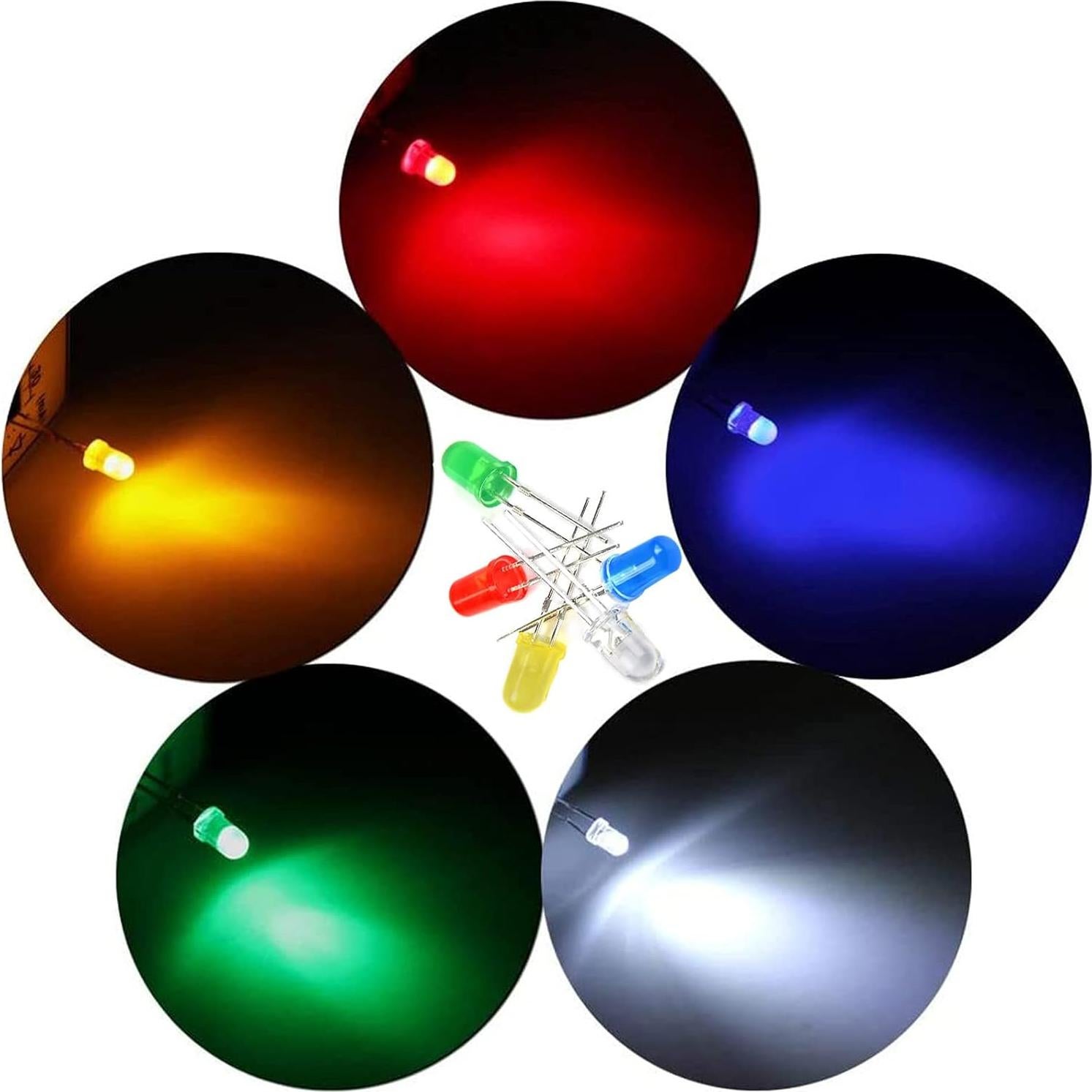 Kit de 300 Diodos LED 3mm y 5mm Adeept con Caja