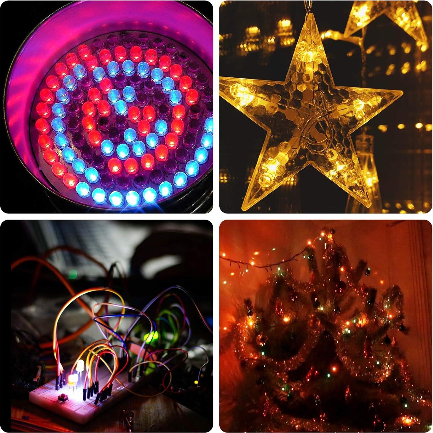 Diodos LED RGB 5mm DiCUNO 100pcs Parpadeo Lento 32g