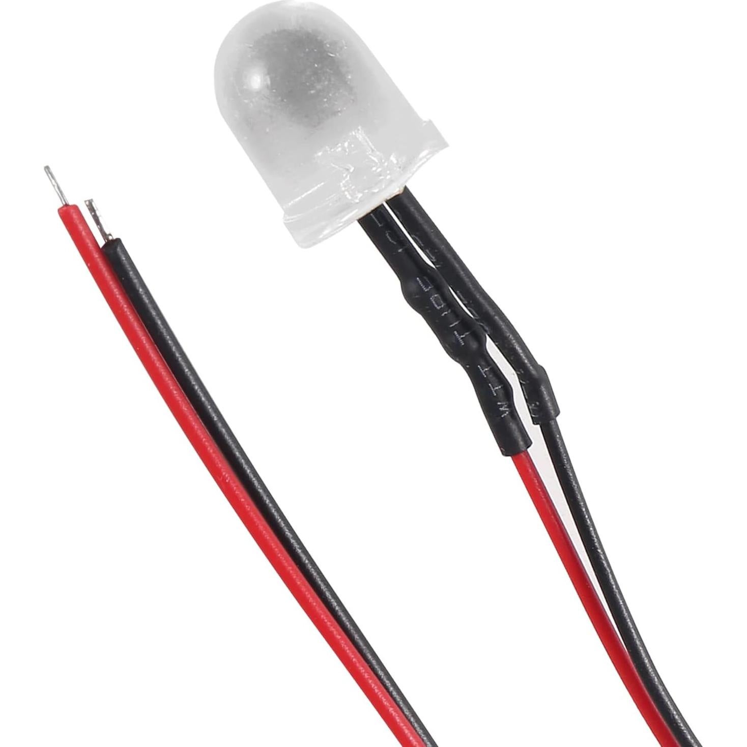 30 Diodos LED Pre Cableados 10mm Rojo 12V DORHEA para DIY