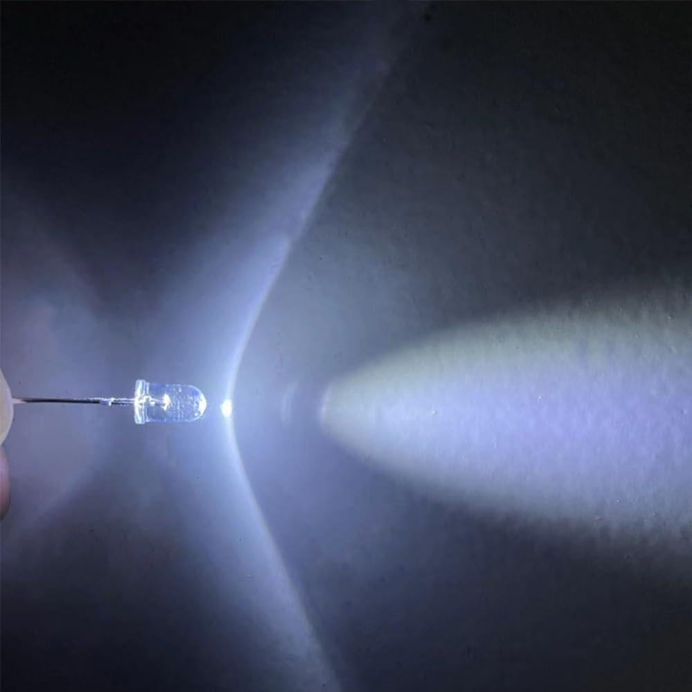 1000 Diodos LED Blanco 5mm JEBHANNE para Proyectos