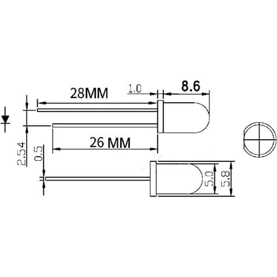 1000 Diodos LED Blanco 5mm JEBHANNE para Proyectos