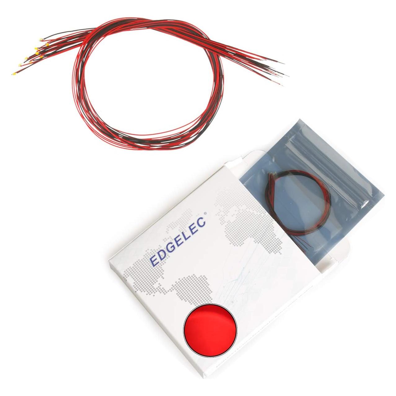 20 LEDs SMD 0402 Rojo Preconectados 2V para DIY