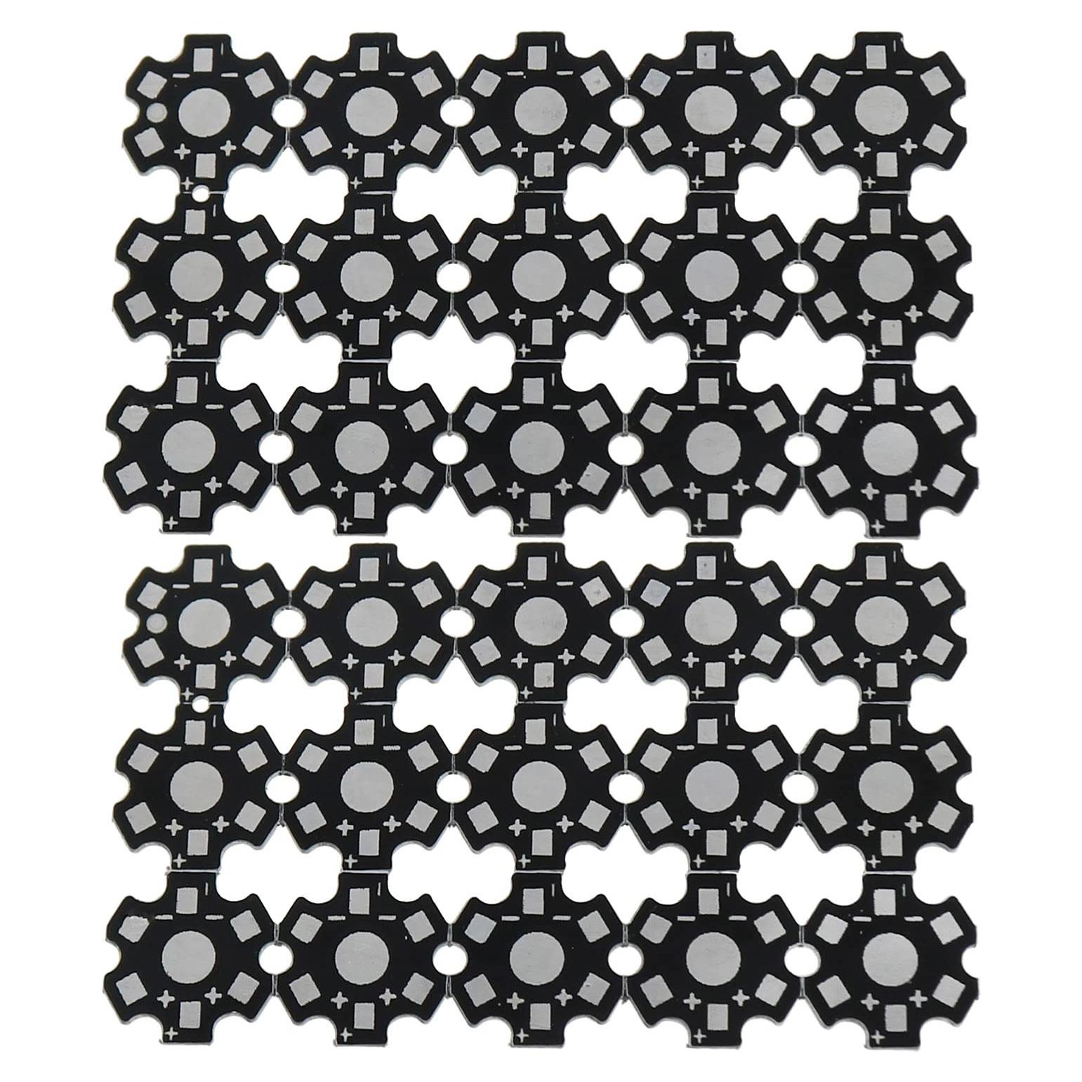 Disipador de Calor LED ZZHXSM 30PCS 20mm Anodizado 1W 3W 5W