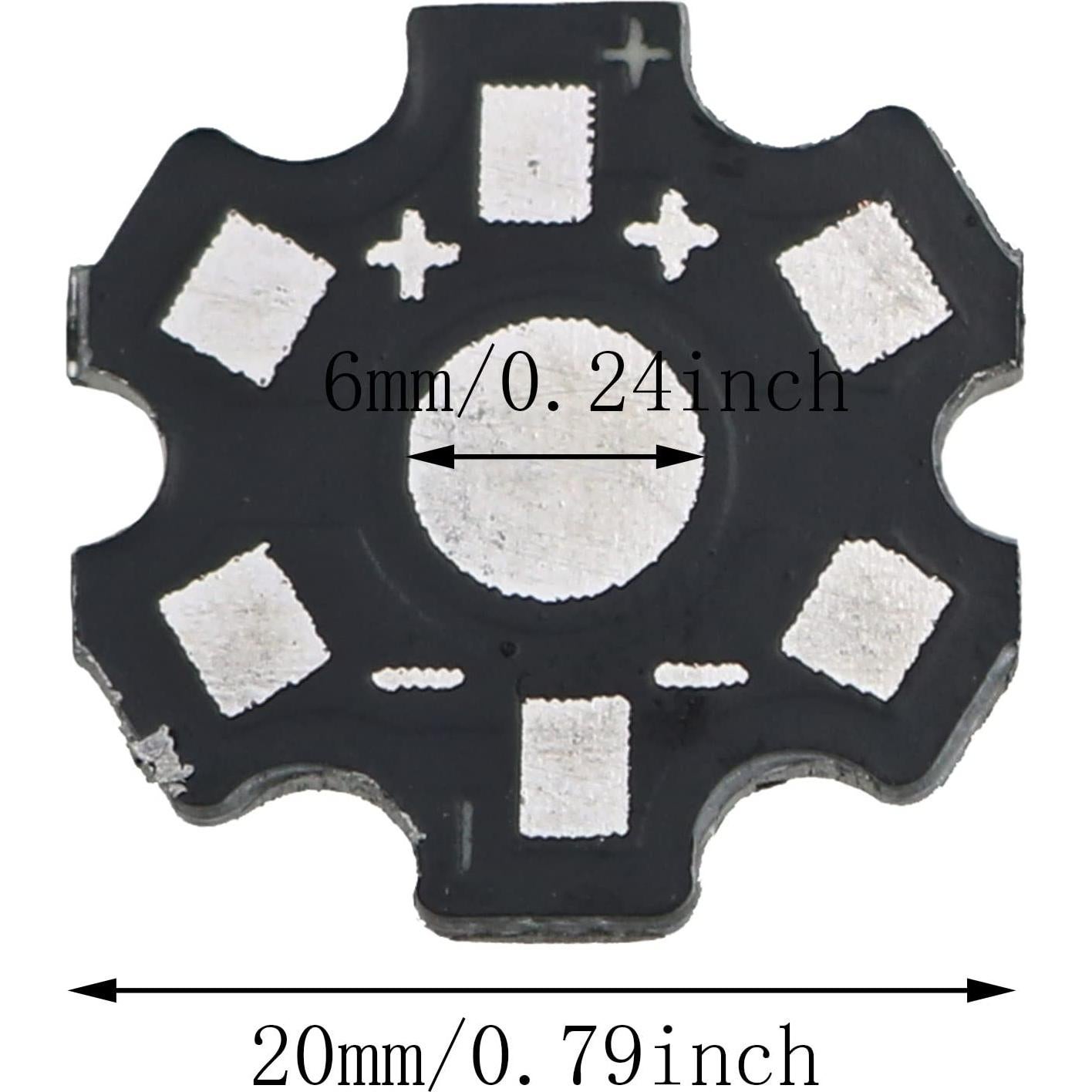 Disipador de Calor LED ZZHXSM 30PCS 20mm Anodizado 1W 3W 5W