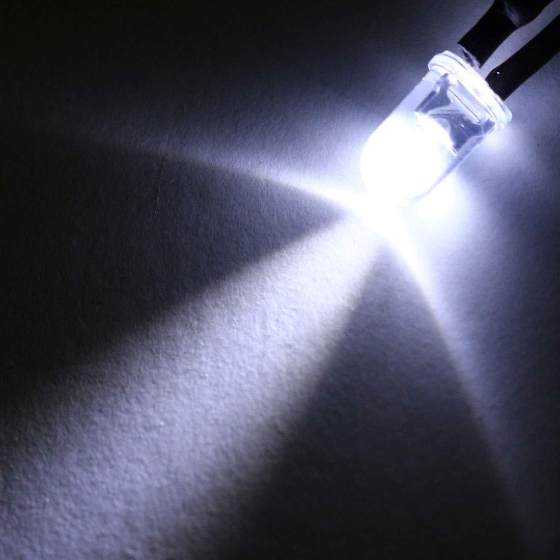 10 LEDs Pre Cableados 5mm uxcell Blanco DC 24V 20cm