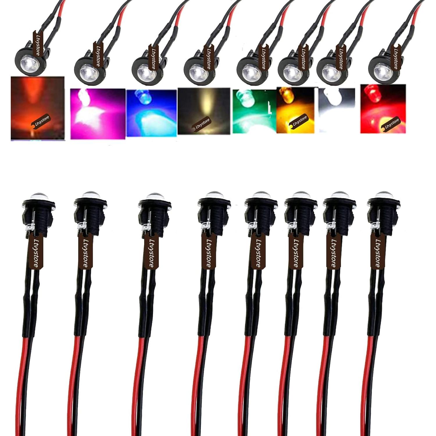 80 Piezas LED Pre Cableado 5MM Ltvystore 5V Colores Variados