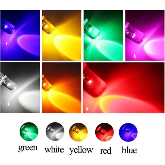 LEDs Parpadeantes 5mm Cleiscry 100 Pcs 5 Colores