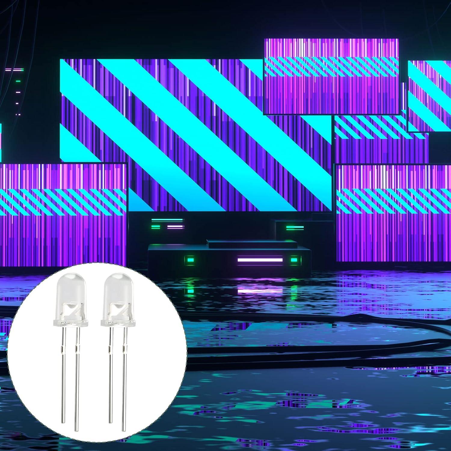 Diodos Emisores de Luz YOKIVE 10 Pcs 5mm Blanco 3-3.4V